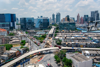 曼谷泰国五月建设网站拉廊府广场和运河都营十字路口天桥立交桥曼谷曼谷的资本和的大多数人口众多的城市泰国建设网站拉廊府广场克朗托伊