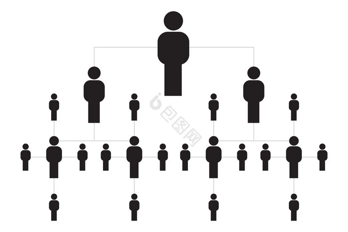 人口图表组织图表显示管理水平