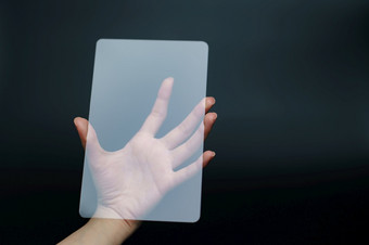 手持有和显示透明的平板电脑设备业务技术概念