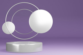<strong>产品</strong>站基座油缸形状圆<strong>框架</strong>紫色的背景和白色环呈现