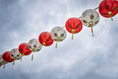中国人灯笼装饰新一年翻译文本幸运的和丰富