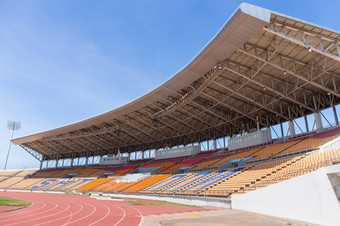 美丽的足球体育场为使用足球匹配和体育运动公共体育场创建从人税所有访问
