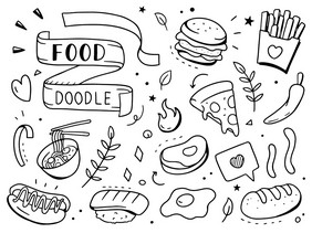 食物涂鸦插图涂鸦