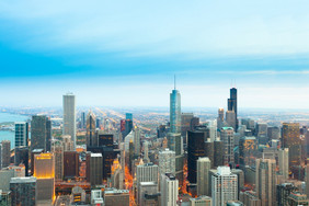 空中视图市中心芝加哥伊利诺斯州美国
