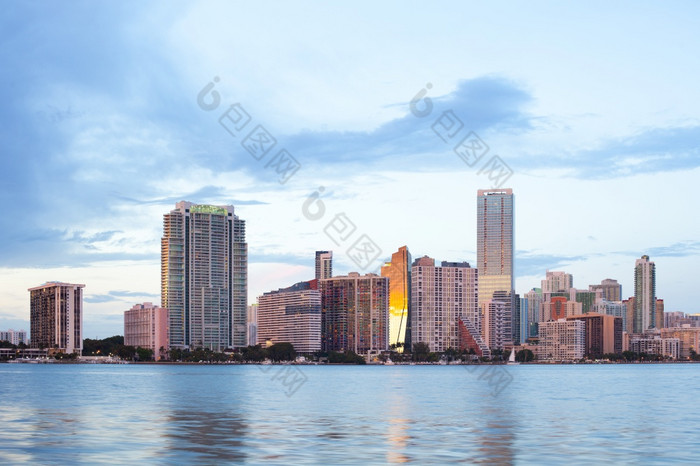 天际线建筑brickell温泉区迈阿密佛罗里达美国