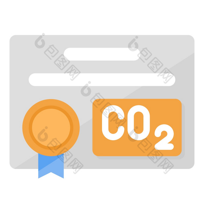 碳许可证现代概念图标为网站应用程序presentaion摩天观景轮宣传册等