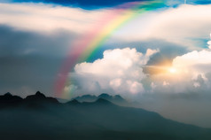彩虹的山