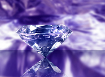 大宝石钻石紫色的反光背景钻石紫色的