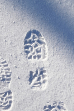引导足迹模式纯白色冬天雪