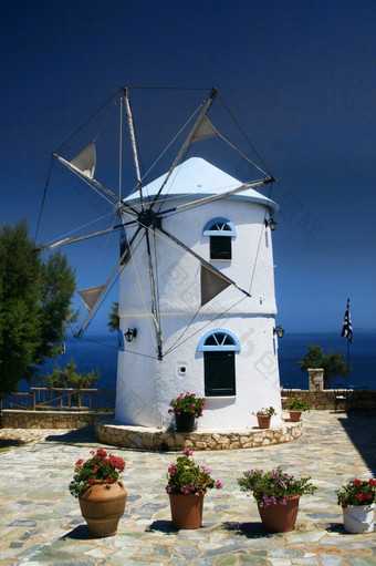 <strong>白色风车</strong>扎金索斯岛希腊