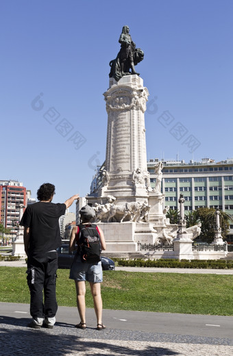 人看的纪念碑的侯爵的里斯本葡萄牙