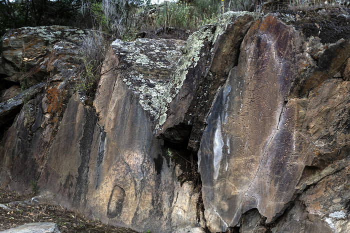 视图的实际网站一个的许多史前岩石雕刻的coa谷开放空气上旧石器时代的位置葡萄牙