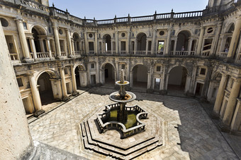 视图的主要修道院也被称为王若昂3修道院杰作的欧洲文艺复兴时期的托马尔葡萄牙
