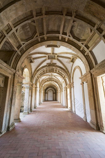 视图的文艺复兴时期的体系结构的非固定的修道院的主要修道院的修道院基督托马尔葡萄牙