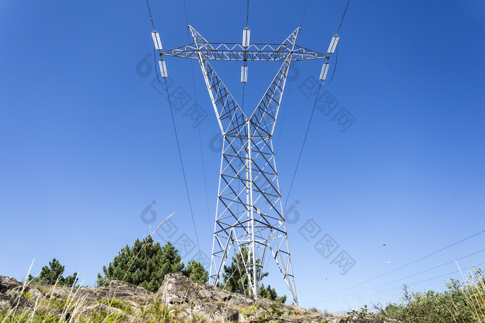 传输塔权力塔电桥塔高结构通常钢晶格塔钢筋混凝土桥塔支持开销权力行