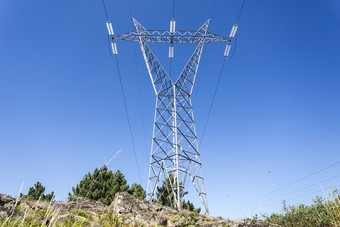 传输塔权力塔电桥塔高结构通常钢晶格塔钢筋混凝土桥塔支持开销权力行