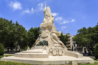 视图的纪念碑兑现的葡萄牙语战士世界战争市中心里斯本portugalsculpture马克西米亚诺阿尔维斯