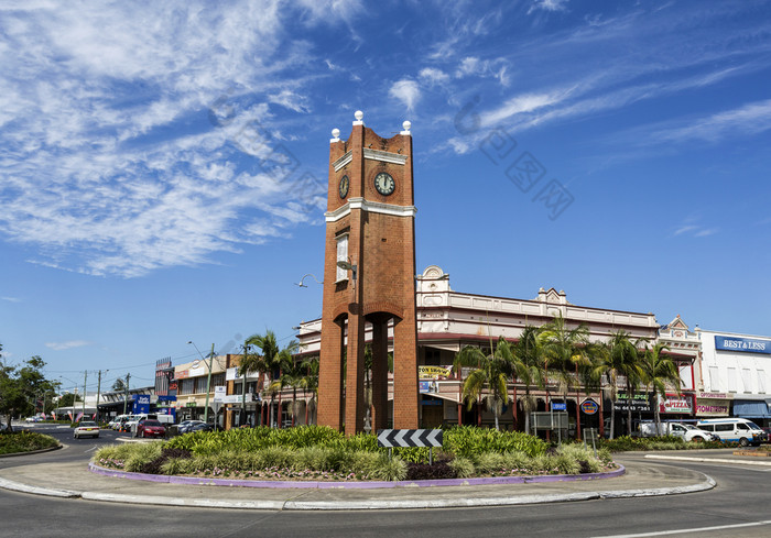 视图的时钟塔竖立纪念禧年的合并的城市格拉夫顿新南威尔士澳大利亚