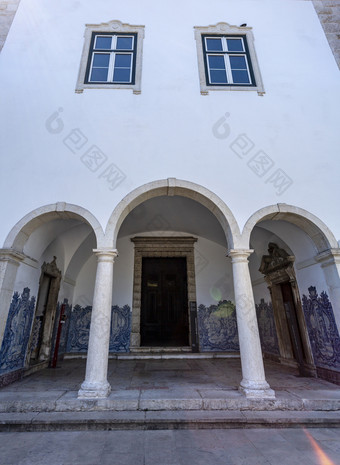 视图的入口中庭的考文特为什么佩德罗阿尔坎塔拉装饰与传统的葡萄牙语瓷砖里斯本葡萄牙