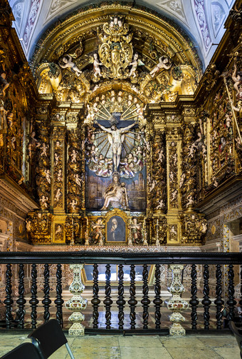 视图的教堂我们的夫人Pieta内部的耶稣会教堂圣罗克上城区高里斯本葡萄牙
