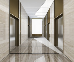 现代钢电梯电梯游说团体业务酒店与奢侈品设计附近走廊