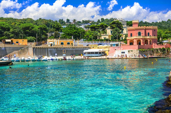 意大利旅行玛丽娜tricase美丽的钓鱼村普利亚大区受欢迎的的地方为夏天假期salento意大利海假期迷人的沿海小镇tricase普利亚大区