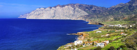 惊人的自然克里特岛岛海风景希腊