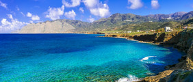 克里特岛岛自然海风景西方部分希腊