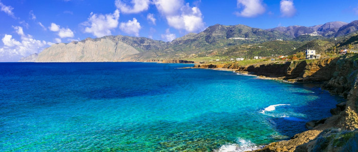 克里特岛岛自然海风景西方部分希腊图片