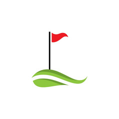 高尔夫球标志向量图标股票插图