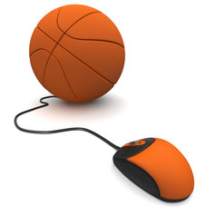 图像篮球与电脑鼠标