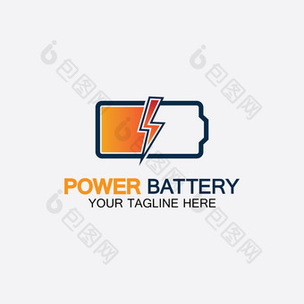权力电池标志图标向量插图设计模板电池充电向量图标电池权力和闪光闪电螺栓标志图片