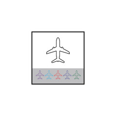 飞机图标向量设计插图