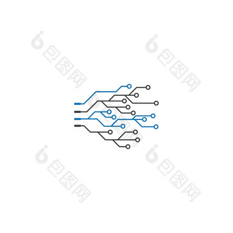 电电路图标插图设计向量象征标志技术图片