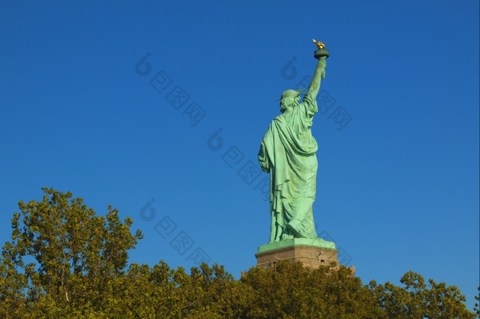 的观点新纽约城市美国雕像自由
