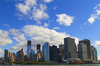 的观点新纽约城市美国自由塔而且的世界贸易中心