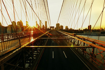 新纽约城市usa-july视图布鲁克林桥一个的最古老的桥梁的曼联州开始和完成年晚些时候