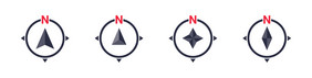 指南针图标集向量指南针图标导航图标指南针