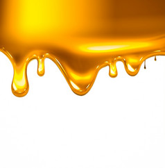 流动下来液体黄金黄金油漆蜂蜜黄色的油漆白色背景