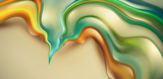 摘要背景与多色的波液体油漆