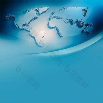 摘要蓝色的业务背景与世界地图