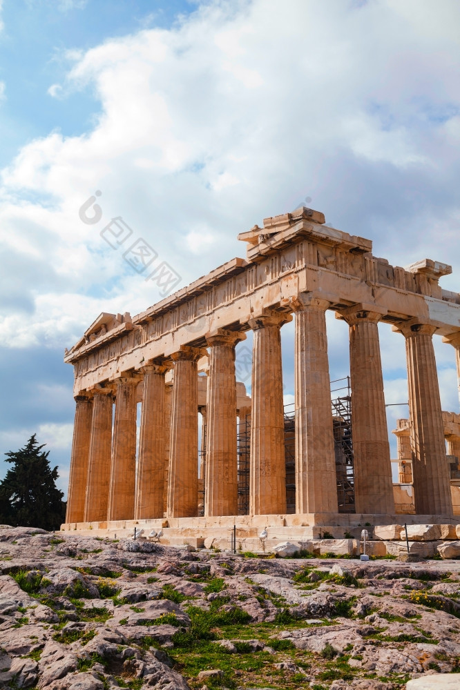 帕特农神庙外观卫城雅典希腊