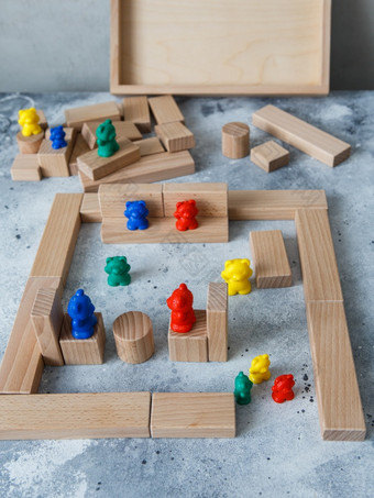 木玩具建设与生态木块制造从可持续<strong>发展</strong>的木材木元素为孩子们精神<strong>发展</strong>和<strong>教育</strong>蒙特梭利玩具