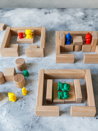 木玩具建设与生态木块制造从可持续发展的木材木<strong>元素</strong>为孩子们精神发展和教育<strong>蒙</strong>特梭利玩具