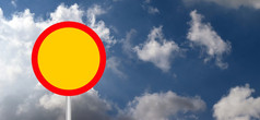 空红色的黄色的圆招牌路标志蓝色的天空停止等等允许不输入危险警告图标向量注意被禁止的谨慎导纳迹象禁止允许符号高速公路路禁止