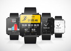 体育运动智能手表为跑步者移动应用程序