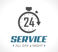 标志秒表概念所有一天和晚上服务