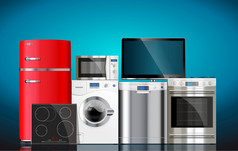 厨房和房子电器微波洗机冰箱气体炉子洗碗机