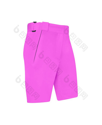 明亮的粉红色的短裤孤立的白色背景明亮的粉红色的短裤
