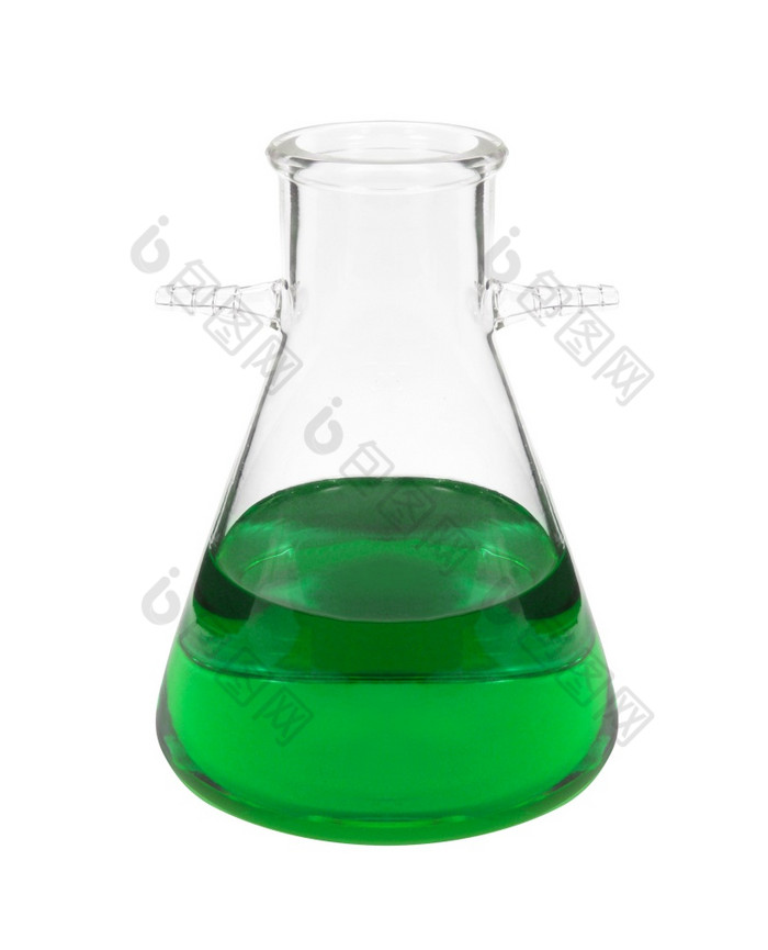 化学实验室瓶孤立的白色背景化学实验室瓶